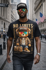 Rhinestone Teddy Bear T-Shirt Men – Bling Bling Graphic Tee Black | Grooveman Exclusive Limited Drop