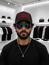 Scarface Red Logo Black Baseball Cap – Premium Streetwear Hat