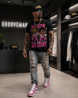 Men’s Graphic T-Shirt “No Risk No Story” – Grooveman Streetwear Tee (Oversized Fit)