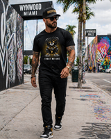 Grooveman “Trust No One” Black Collection T-Shirt – Luxury Streetwear Graphic Tee (Runs Big)