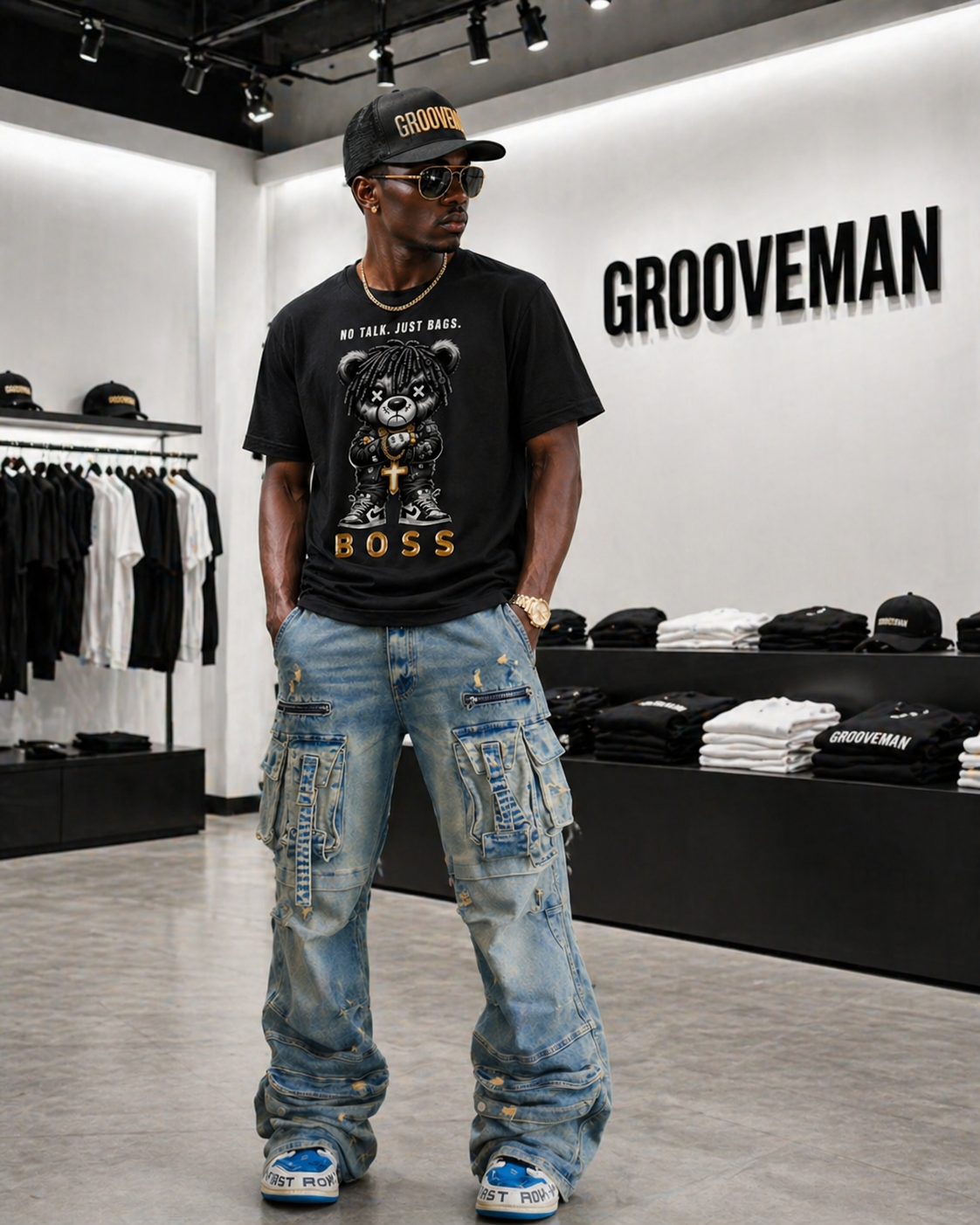 Y2K Utility Cargo Denim Pants