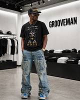 Y2K Utility Cargo Denim Pants