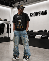 Y2K Utility Cargo Denim Pants