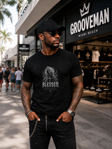 Blessed Praying Hands Graphic T-Shirt – Black Collection
