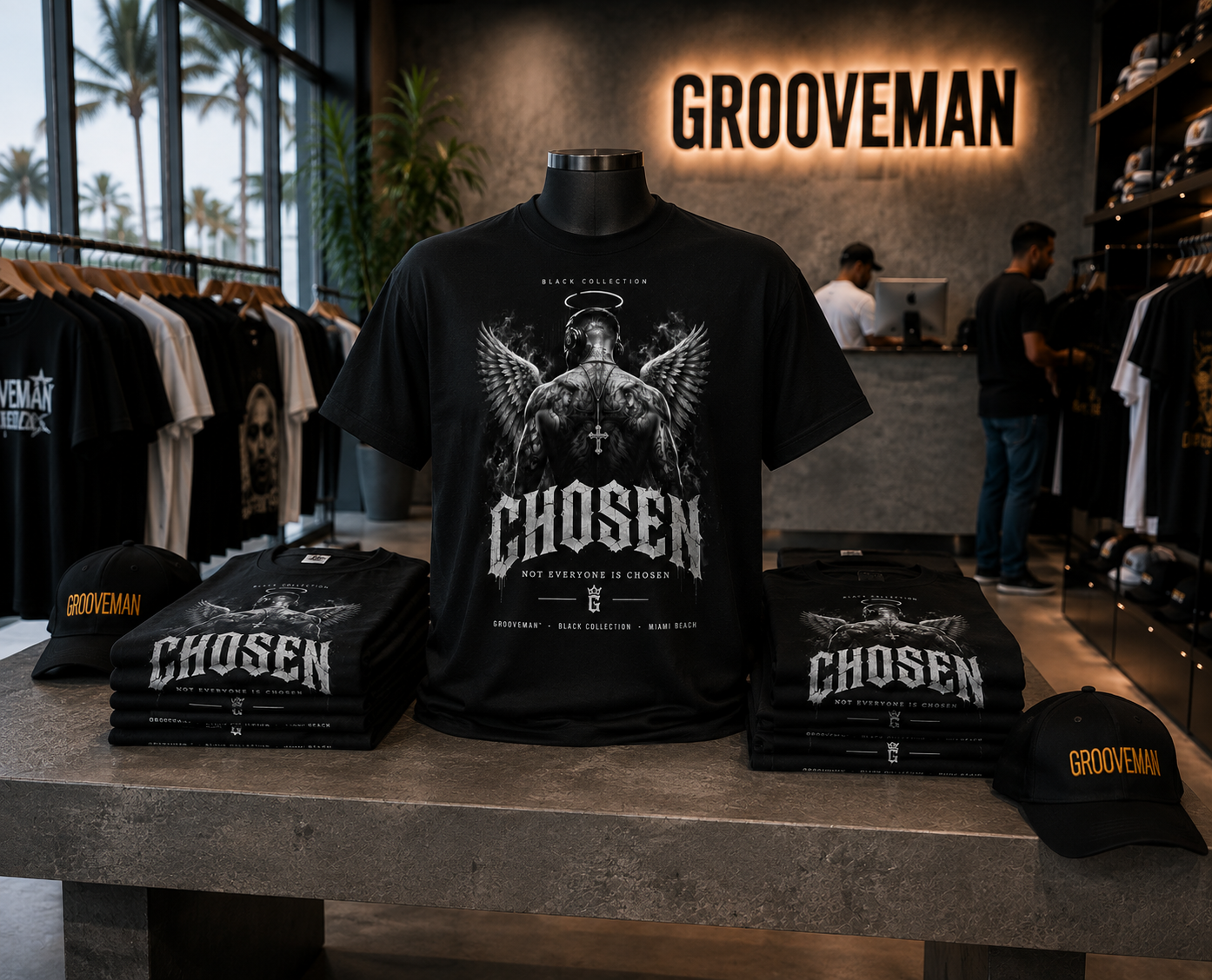 Chosen Angel Graphic T-Shirt – Grooveman Black Collection