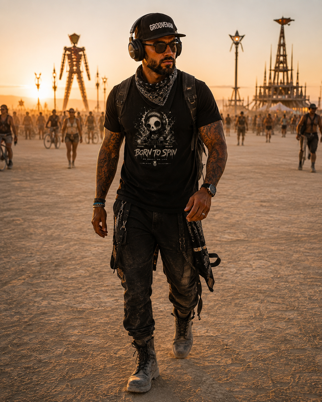 Born to Spin DJ Graphic T-Shirt – Grooveman Black Collection