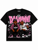 Grooveman DAAAAMN! Pink Graphic T-Shirt – Premium Streetwear Tee