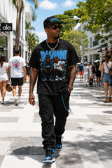 Grooveman DAAAMMN! Carolina Blue Graphic T-Shirt – Premium Streetwear Tee