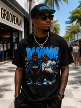Grooveman DAAAMMN! Carolina Blue Graphic T-Shirt – Premium Streetwear Tee