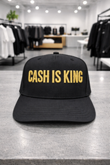 Cash Is King Snapback Hat – Black Embroidered Streetwear Cap (Adjustable)