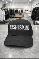 Cash Is King Snapback Hat – Black Embroidered Streetwear Cap (Adjustable)