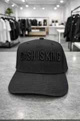 Cash Is King Snapback Hat – Black Embroidered Streetwear Cap (Adjustable)