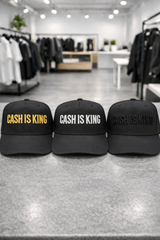 Cash Is King Snapback Hat – Black Embroidered Streetwear Cap (Adjustable)