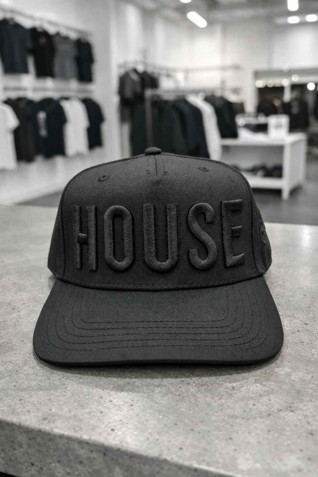 House 3D embroidered snapback hat – Grooveman exclusive