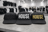 House 3D embroidered snapback hat – Grooveman exclusive