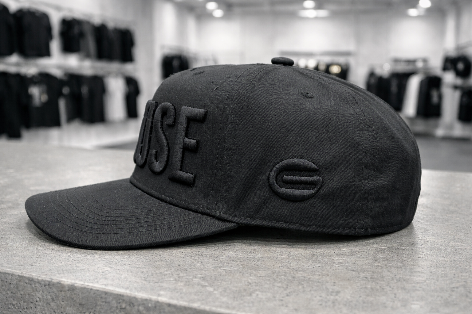 House 3D embroidered snapback hat – Grooveman exclusive