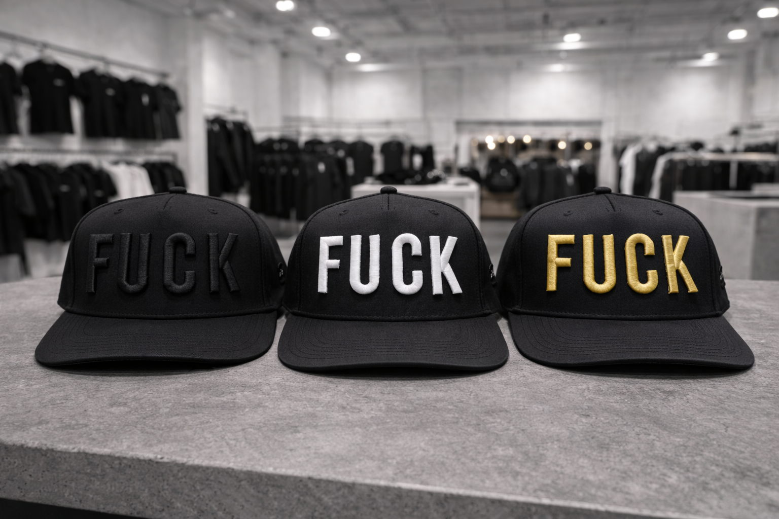 F★ck 3D embroidered snapback hat – Grooveman exclusive