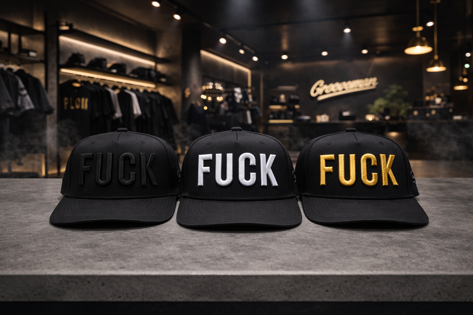 F★ck 3D embroidered snapback hat – Grooveman exclusive