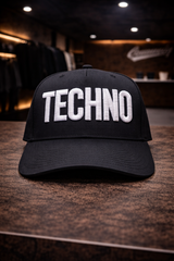 Techno baseball cap – 3D embroidered streetwear essential