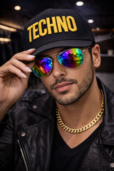 Techno baseball cap – 3D embroidered streetwear essential