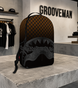 Sprayground Brown Check Ghost Drip Backpack