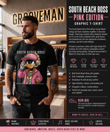 South Beach Boss Pink Edition Graphic T-Shirt – Limited Miami Streetwear Tee