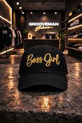 Boss Girl Cap – 3D Embroidered Women's Streetwear Hat | Grooveman Exclusive