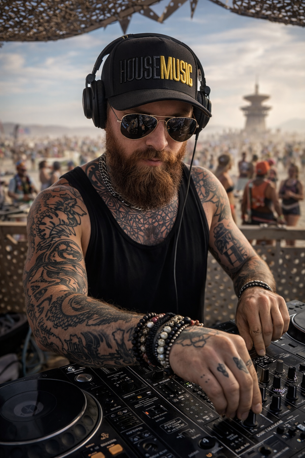 Grooveman Exclusive HOUSE MUSIC 3D Embroidered DJ Cap — Black Snapback