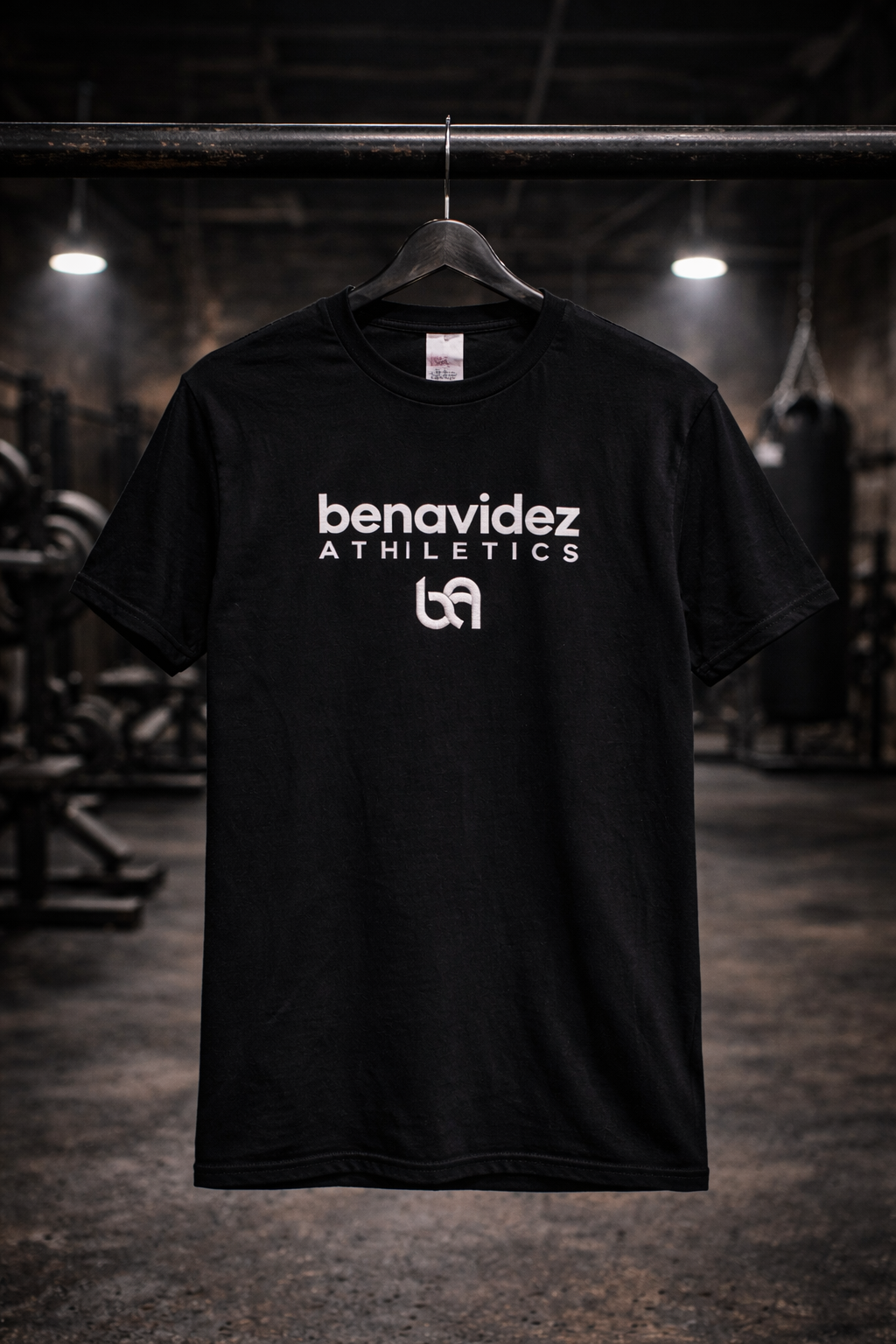 Benavidez Athletics Essential Logo T-Shirt – Black (Minimal Logo Edition)