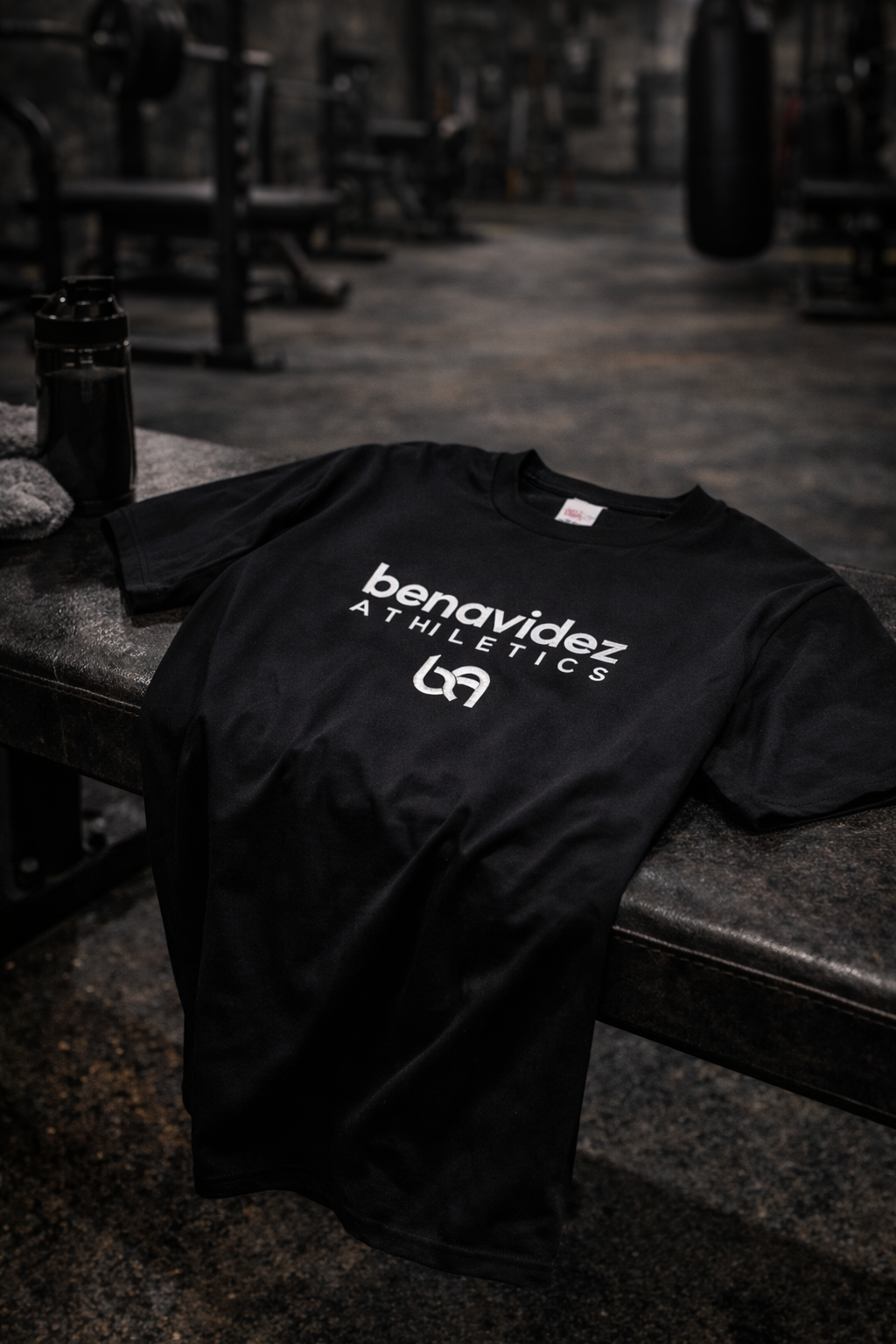 Benavidez Athletics Essential Logo T-Shirt – Black (Minimal Logo Edition)