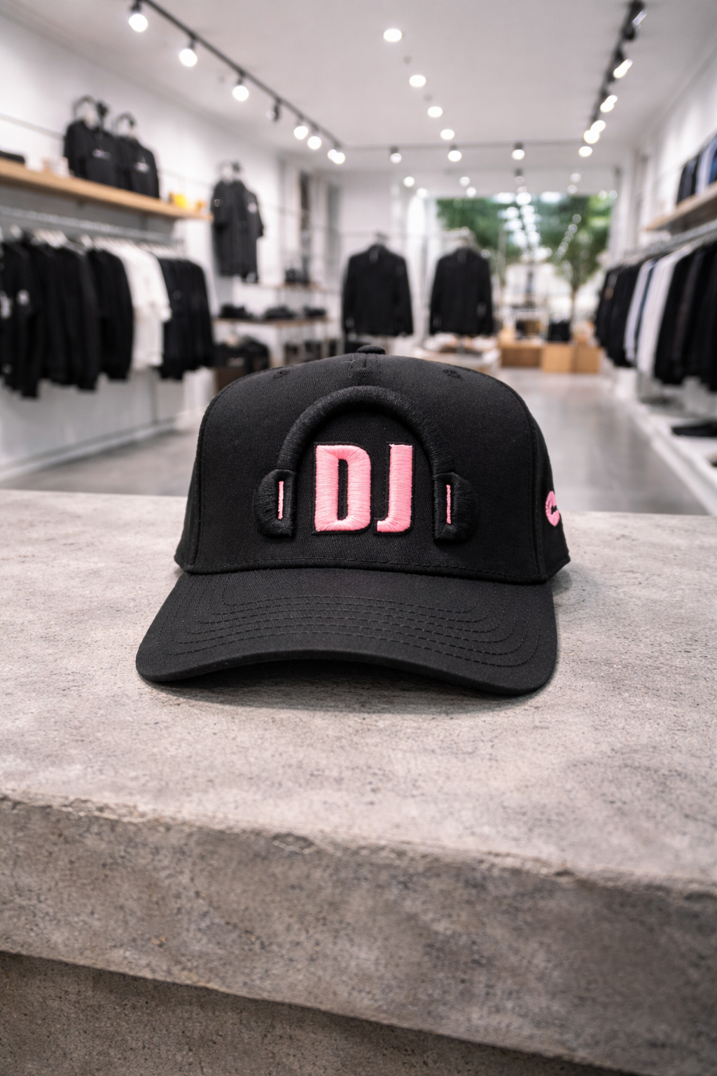 DJ Headphones Embroidered Hat – Black Streetwear Cap | Grooveman Exclusive
