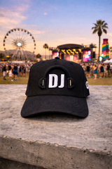 DJ Headphones Embroidered Hat – Black Streetwear Cap | Grooveman Exclusive