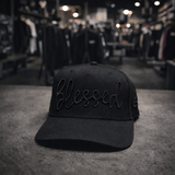 Blessed 3D Embroidered Snapback Hat – Black Streetwear Cap