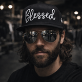 Blessed 3D Embroidered Snapback Hat – Black Streetwear Cap