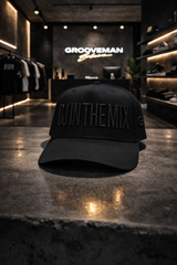 DJ In The Mix 3D Embroidered Snapback Hat – Black DJ Cap