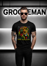 King Mentality Rasta Lion Rhinestone T-Shirt – Premium Streetwear Graphic Tee