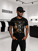 Grooveman Angels Don’t Play Fair Graphic T-Shirt – Premium Black Streetwear Tee