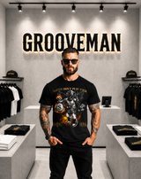 Grooveman Angels Don’t Play Fair Graphic T-Shirt – Premium Black Streetwear Tee