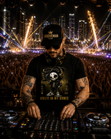 Grooveman "Music In My Bones" Black Collection T-Shirt | Premium Streetwear DJ Festival Tee