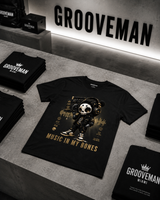 Grooveman "Music In My Bones" Black Collection T-Shirt | Premium Streetwear DJ Festival Tee