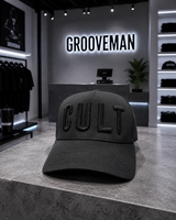 CULT Premium Baseball Hat – Black Streetwear Cap | Grooveman