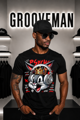 Royal Bunny Chaos Graphic T-Shirt – Grooveman Luxury Streetwear Tee