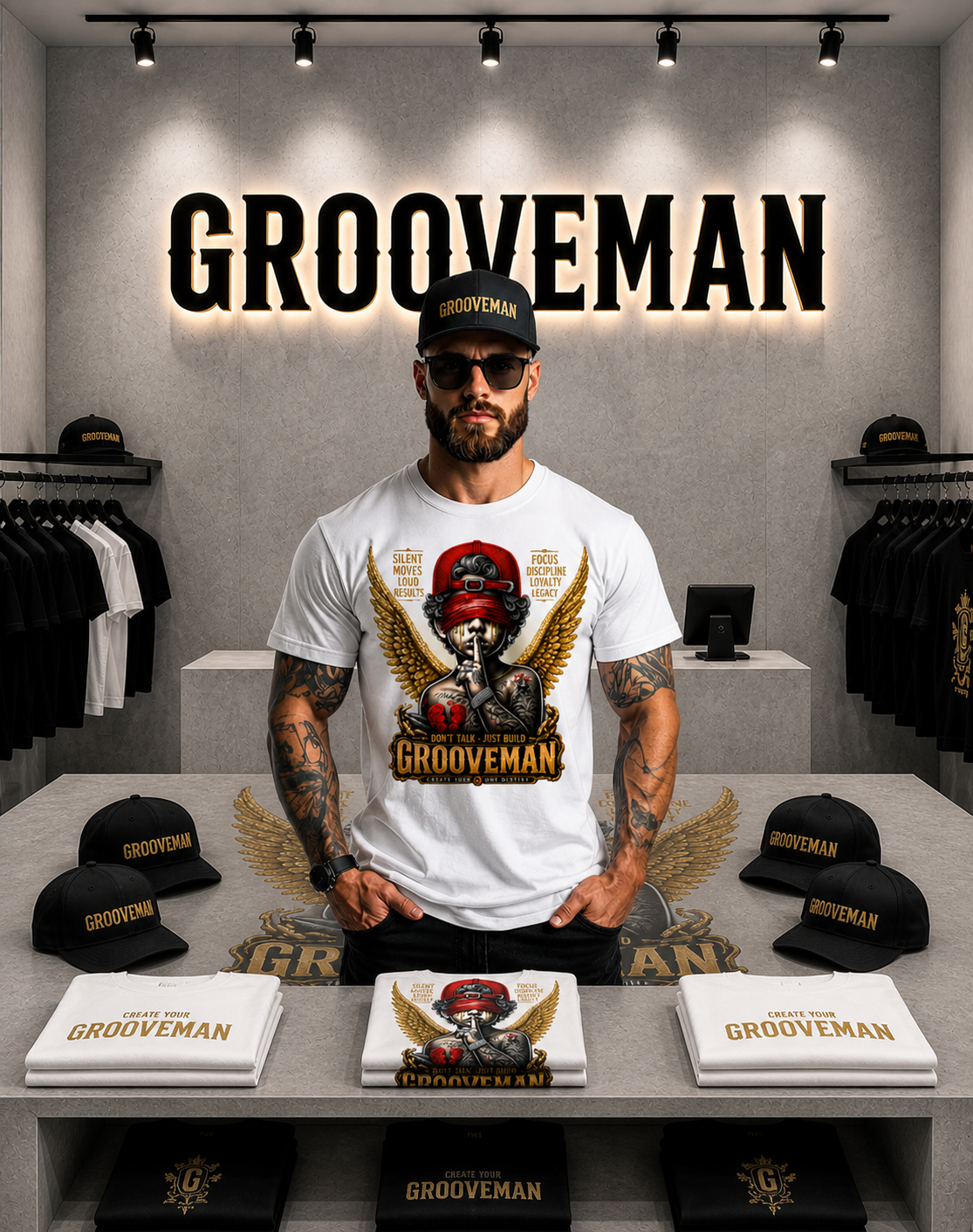 Grooveman “Silent Moves” Graphic T-Shirt – Premium Streetwear Tee