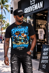 DAAAMN! Carolina Blue Miami Streetwear Graphic T-Shirt