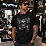REBEL Skull DJ Graphic T-Shirt – Black Collection | Grooveman
