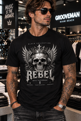 REBEL Skull DJ Graphic T-Shirt – Black Collection | Grooveman