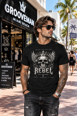 REBEL Skull DJ Graphic T-Shirt – Black Collection | Grooveman