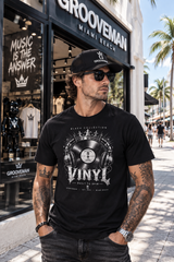 VINYL Built to Spin Black Collection Graphic T-Shirt – Grooveman Miami Beach