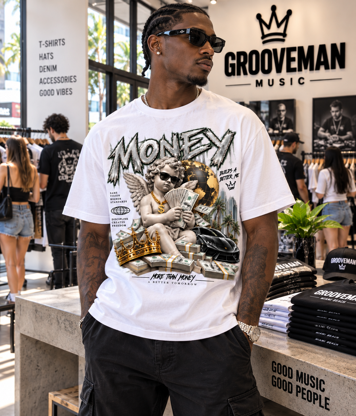 Money Cherub Graphic T-Shirt – Luxury Streetwear Tee