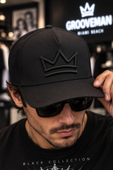 Grooveman Crown 5-Panel Snapback Hat – 3D Embroidered